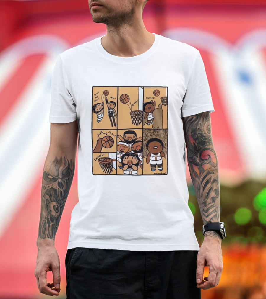 Jimindraws Karl Anthony Towns New York Knicks Comic Style Basketball Fun T-Shirt