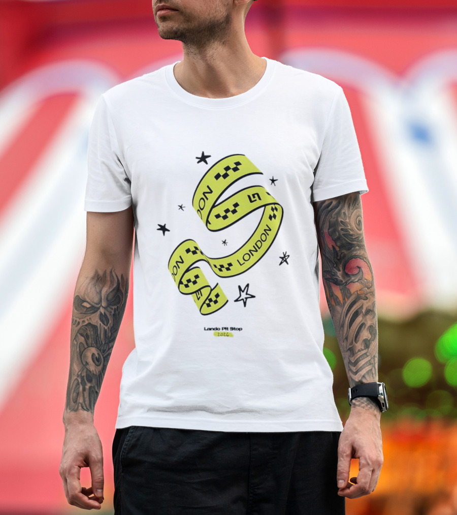 Lando Pit Stop 2026 London Racing Ribbon Stars T-Shirt