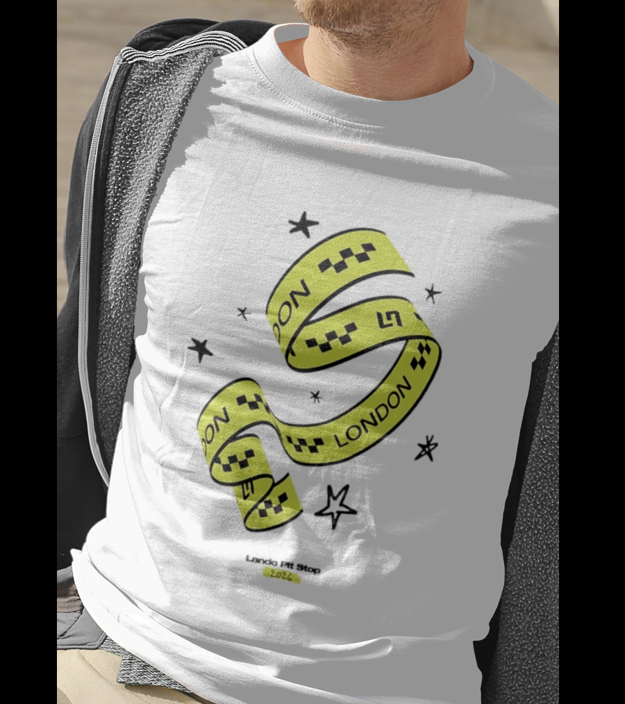 Lando Pit Stop 2026 London Racing Ribbon Stars T-Shirt