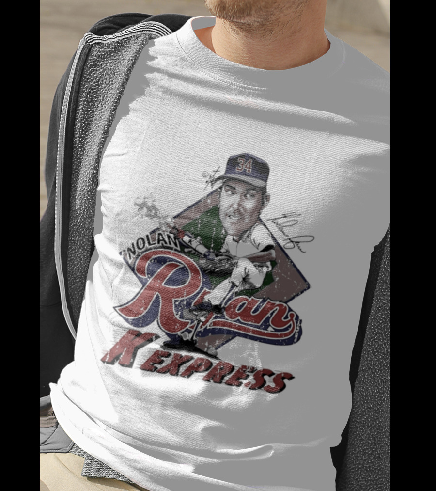 Nolan Ryan Texas Rangers Bruce Stark 34 K Express T-Shirt