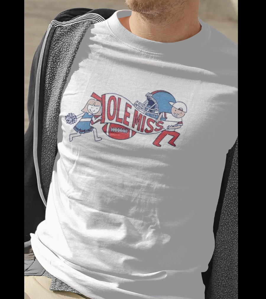 Ole Miss Rebels Football Run With Cheerleader T-Shirt