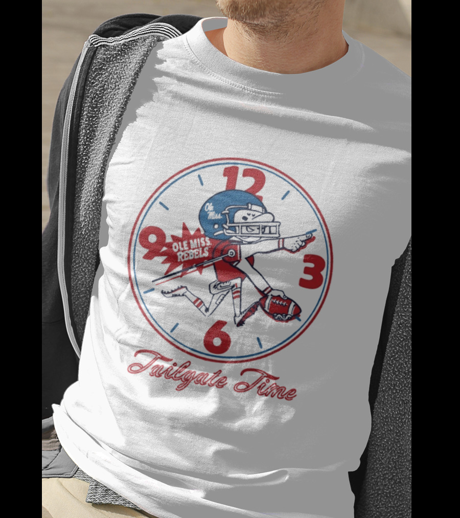 Ole Miss Rebels Football Tailgate Time Player T-Shirt