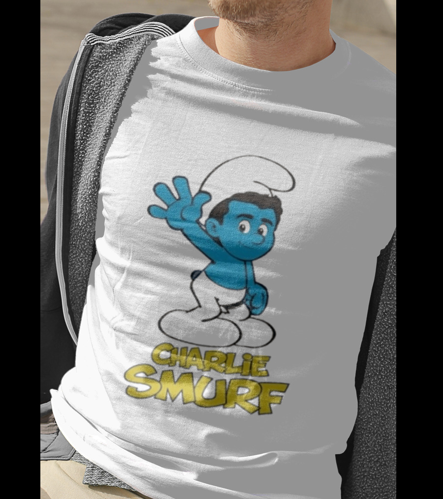Charlie Smurf Collaboration With Smurfs And Charlie Kirk T-Shirt