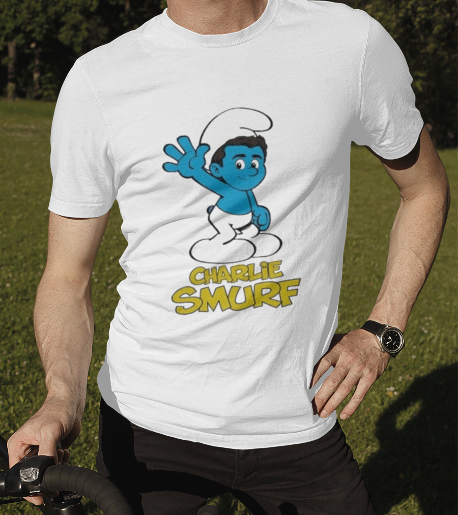 Charlie Smurf Collaboration With Smurfs And Charlie Kirk T-Shirt