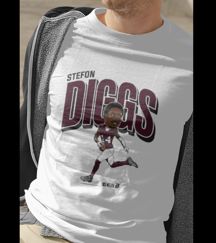 Stefon Diggs Caricature Football Art By Duna B T-Shirt