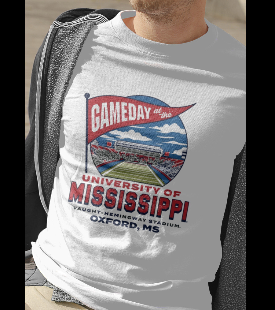 University Of Mississippi Gameday Vaught Hemingway Stadium Oxford MS T-Shirt