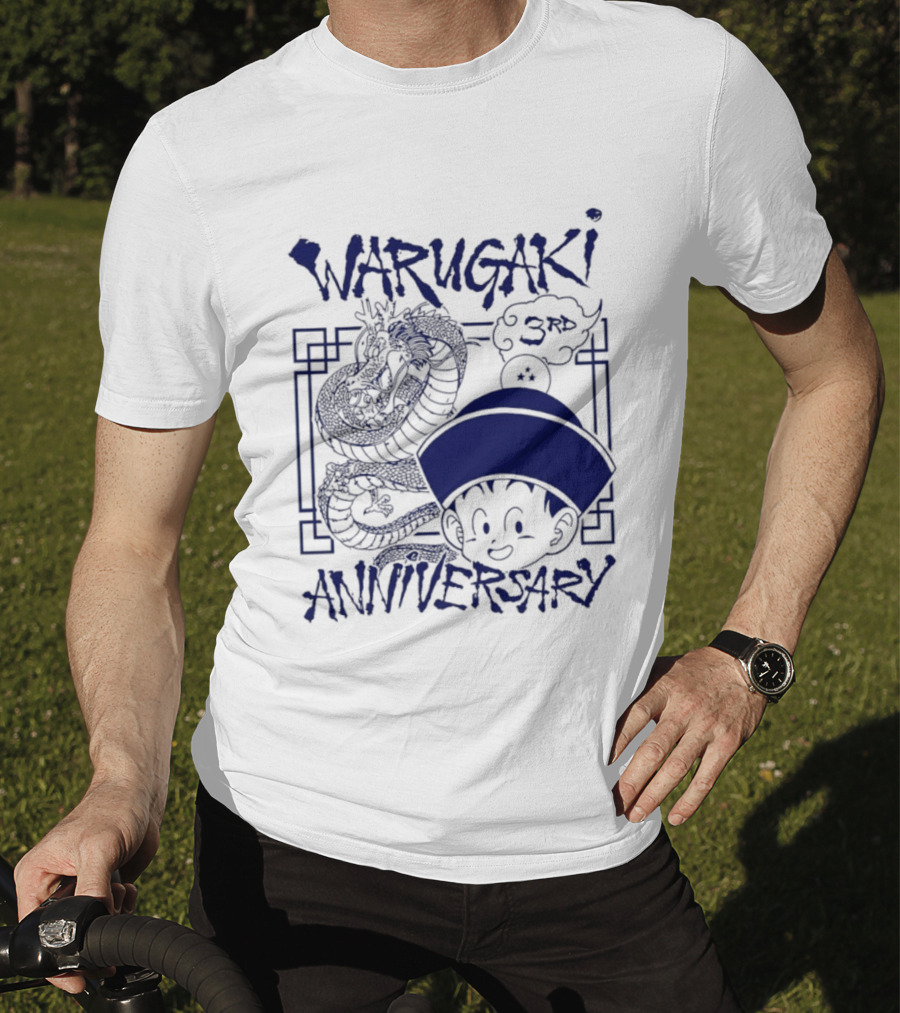Warugaki 3th Anniversary With Dragon And Child In Blue T-Shirt