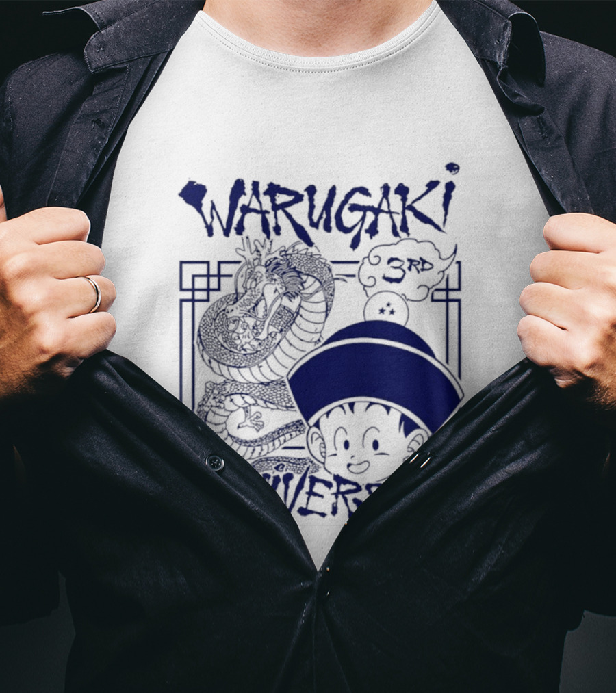 Warugaki 3th Anniversary With Dragon And Child In Blue T-Shirt