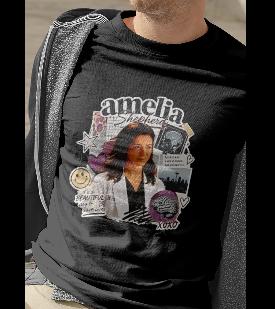 Amelia Shepherd Brilliant Complicated Unapologetic Beautiful Day To Save Lives Seattle Doctor T-Shirt