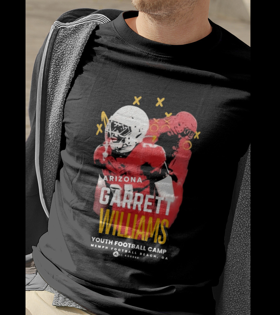 Arizona Garrett Williams Youth Football Camp 2026 Memphis Beach CA Annual Access T-Shirt