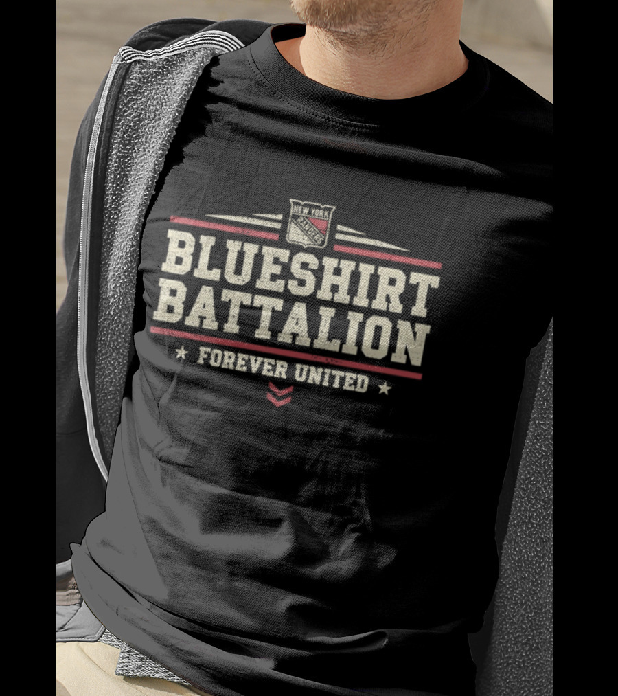 Blueshirt Battalion Forever United New York Rangers Fan Gear T-Shirt