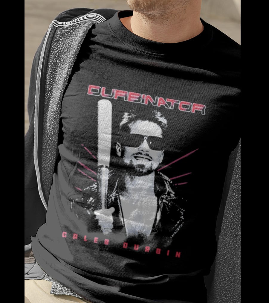 Durbinator Caleb Durbin Boston Red Sox Baseball Player With Bat T-Shirt
