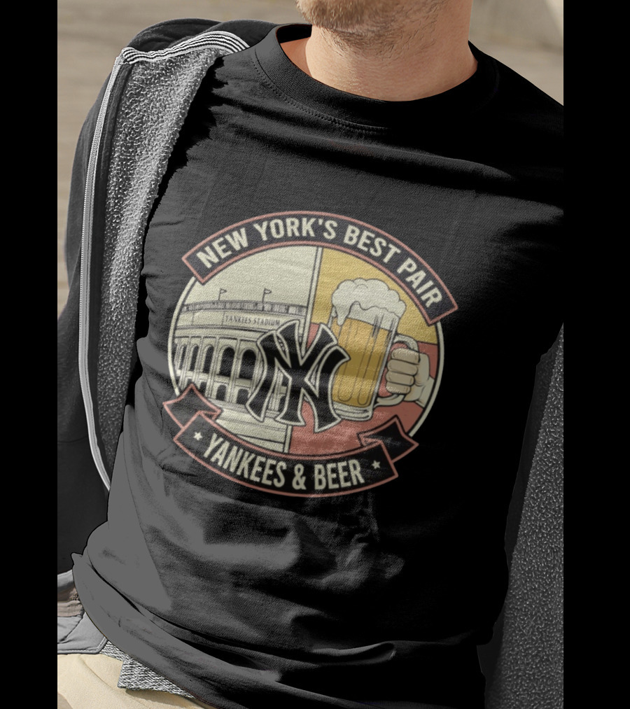 New York's Best Pair Yankees Stadium And Beer Yankees And Beer T-Shirt
