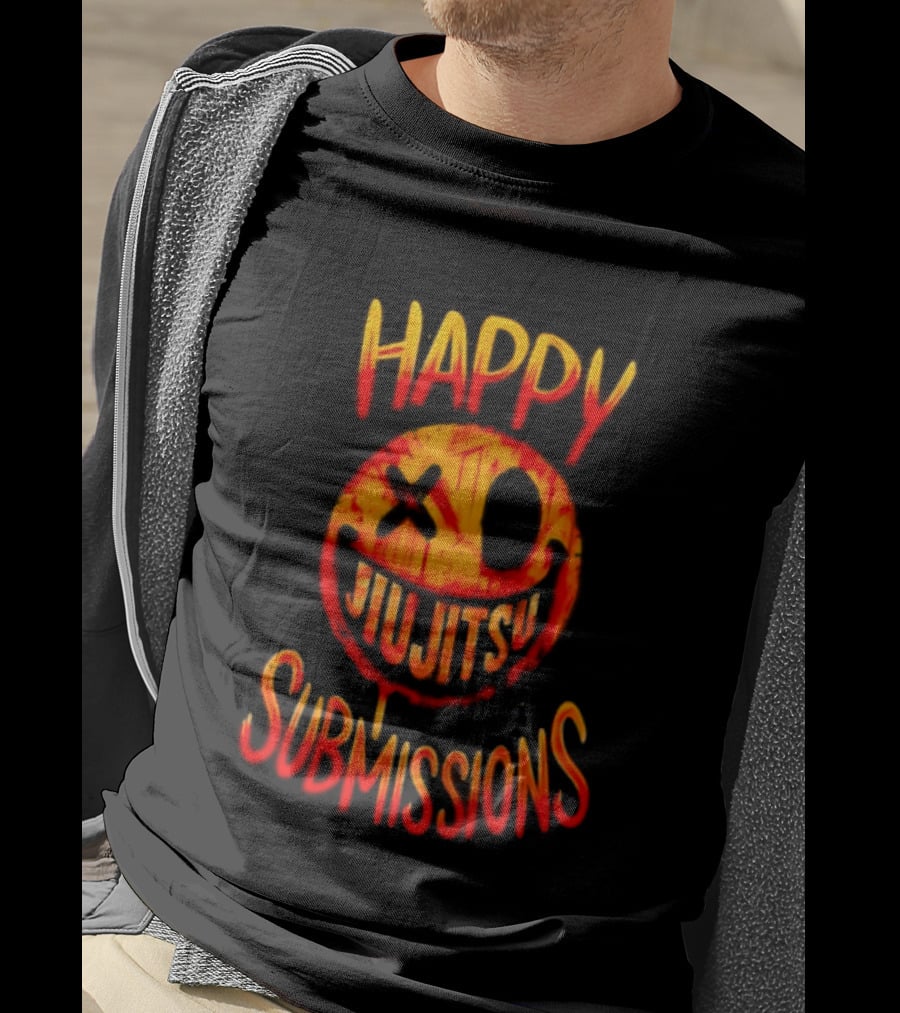 Happy Jiu Jitsu Submissions Playful Martial Arts Expression T-Shirt