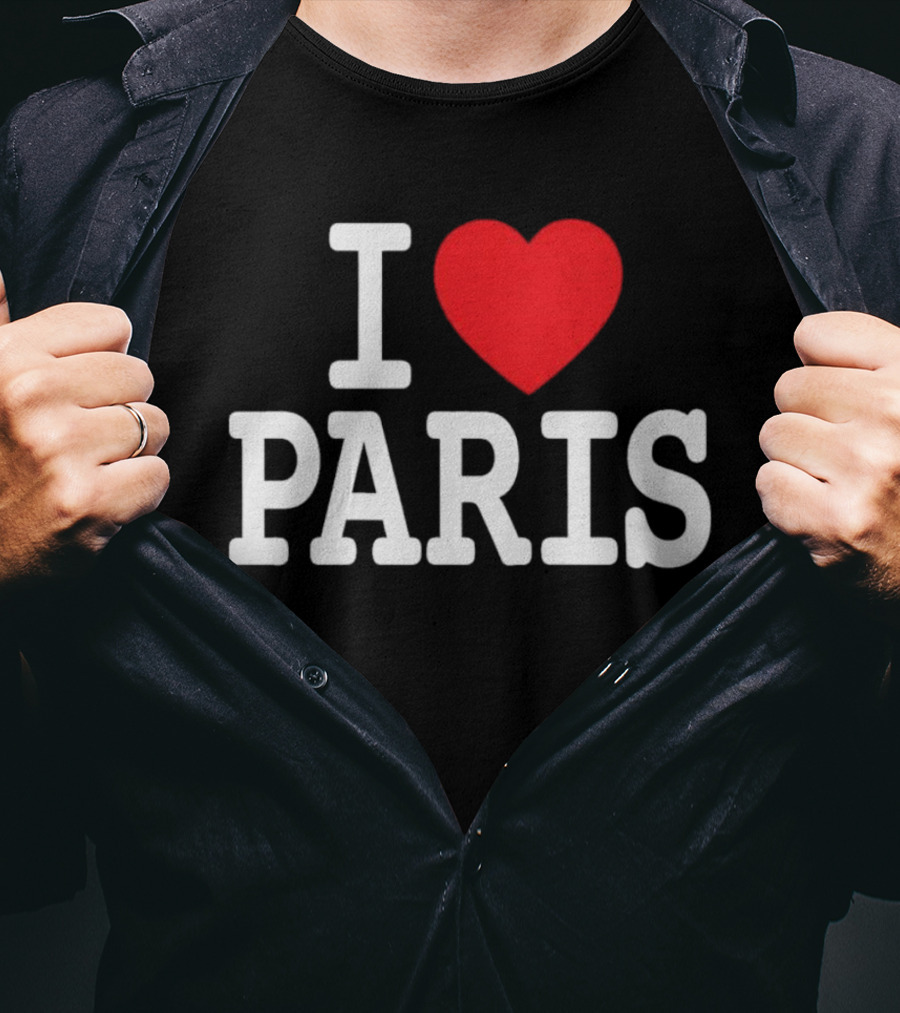 I Love Paris Sports T-Shirt