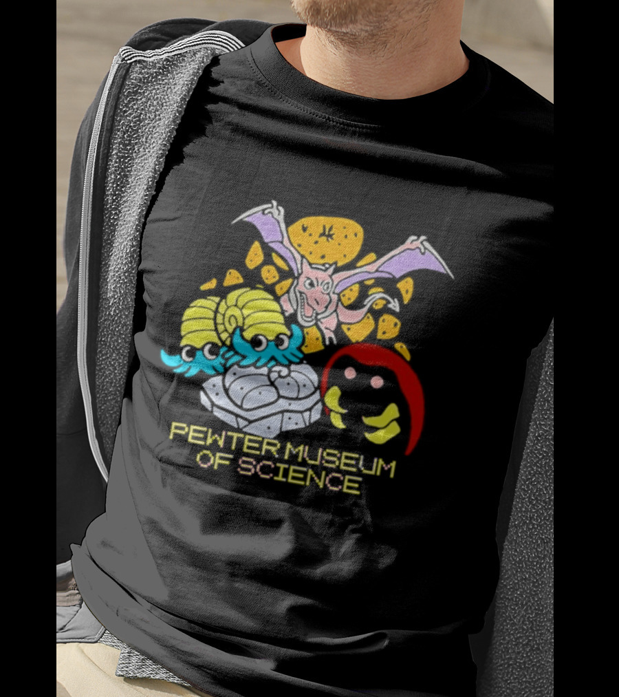 Pewter Museum Of Science Kabuto Omanyte Aerodactyl Fossils T-Shirt