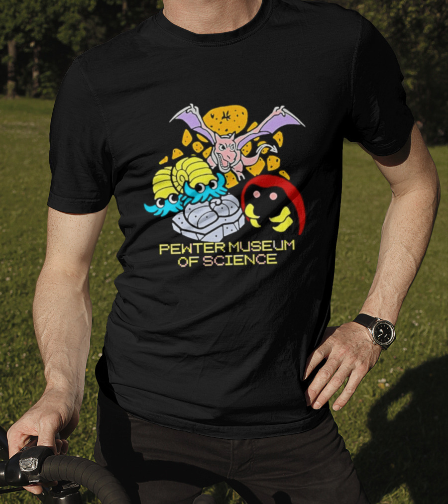 Pewter Museum Of Science Kabuto Omanyte Aerodactyl Fossils T-Shirt