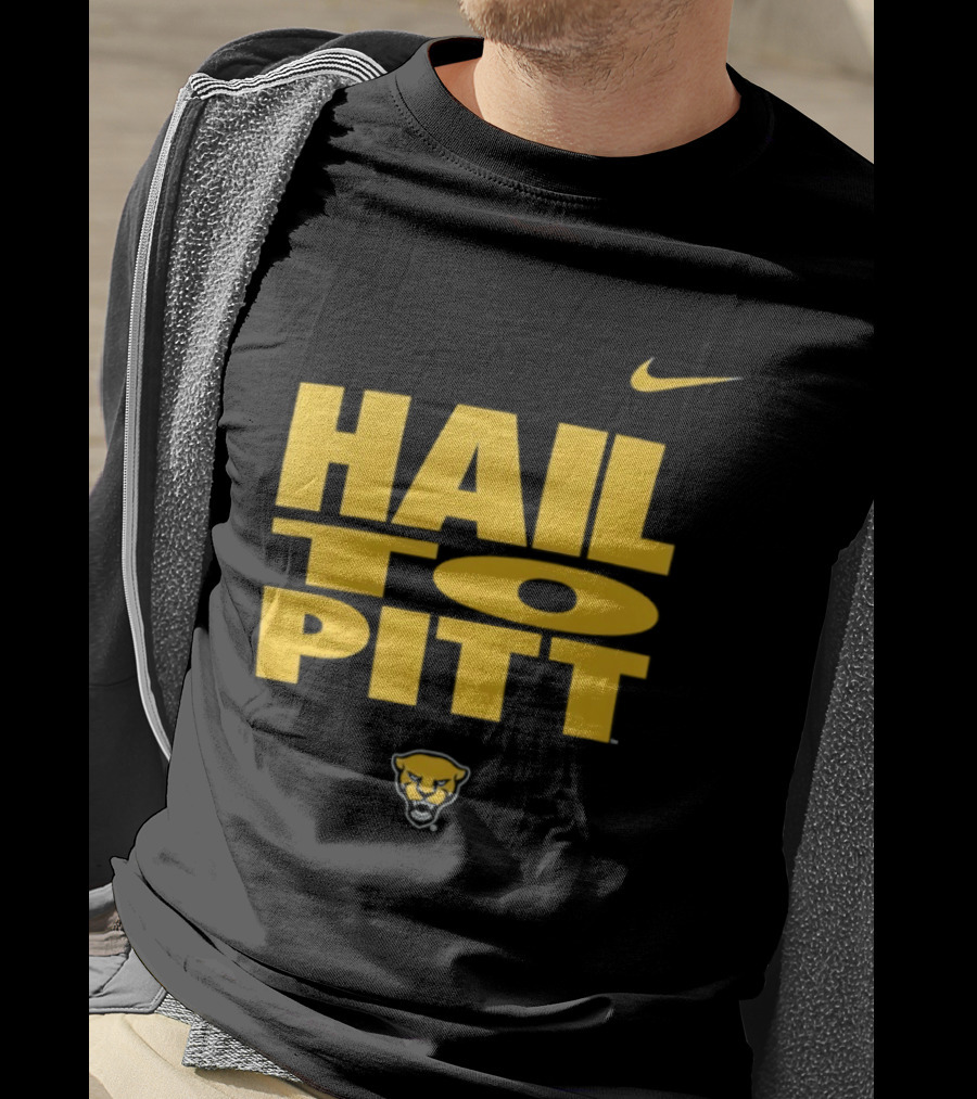 Pitt Panthers Hail To Pitt Nike Sportswear With Panther Head T-Shirt