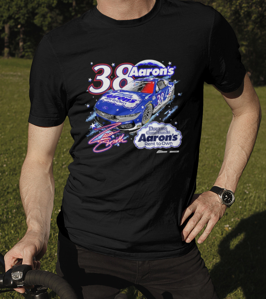 Zane Smith 38 Aaron's Dreams Come True Rent To Own Racing Car T-Shirt