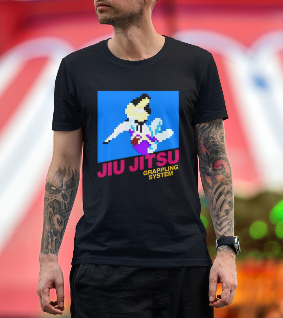 Jiu Jitsu Grappling System Retro Pixel Martial Arts BJJ T-Shirt