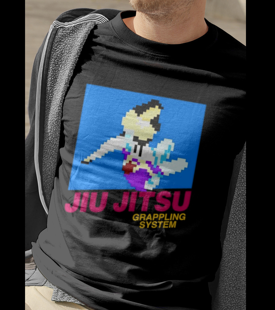 Jiu Jitsu Grappling System Retro Pixel Martial Arts BJJ T-Shirt