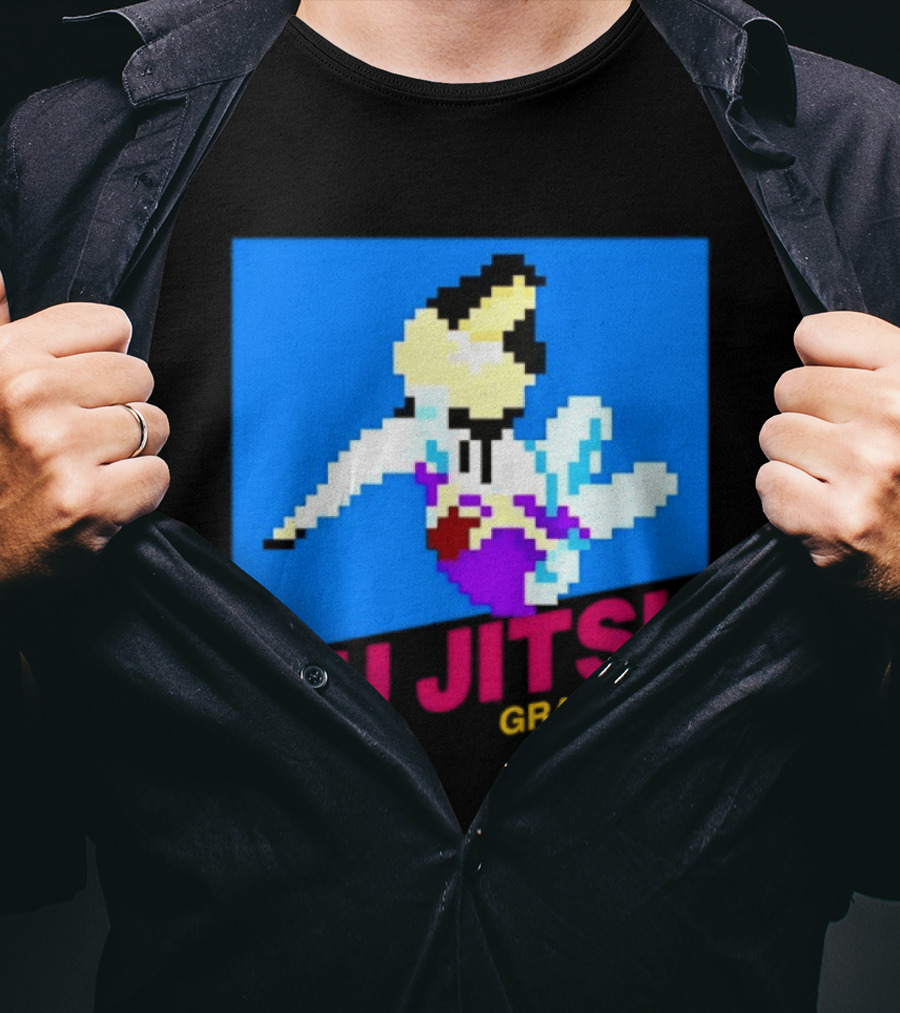 Jiu Jitsu Grappling System Retro Pixel Martial Arts BJJ T-Shirt