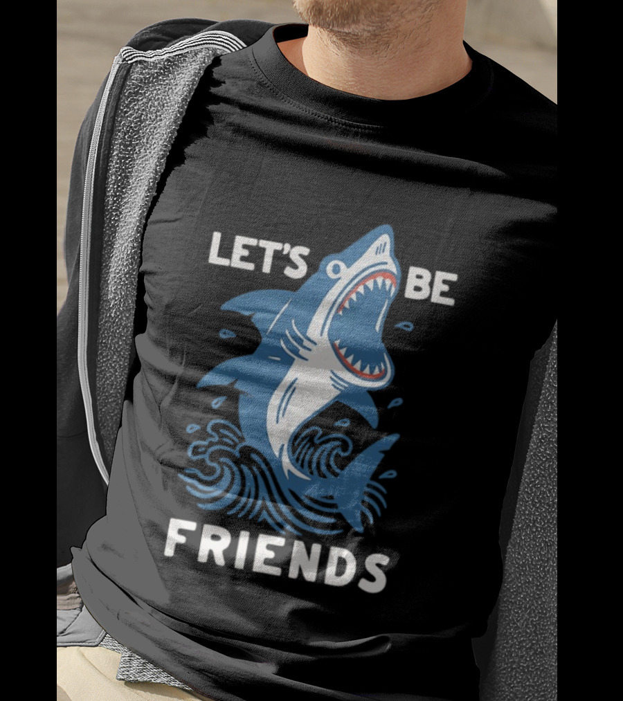 Let's Be Friends Shark Waves T-Shirt