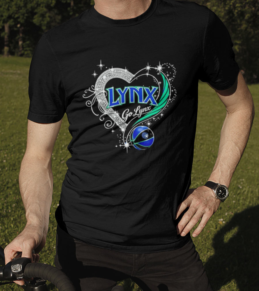 Lynx Go Lynx Minnesota Lynx WNBA Basketball Heart Stars T-Shirt