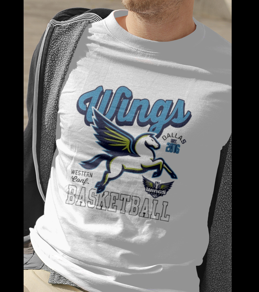 Wings Dallas 2016 Western Conf Basketball Mitchell And Ness T-Shirt