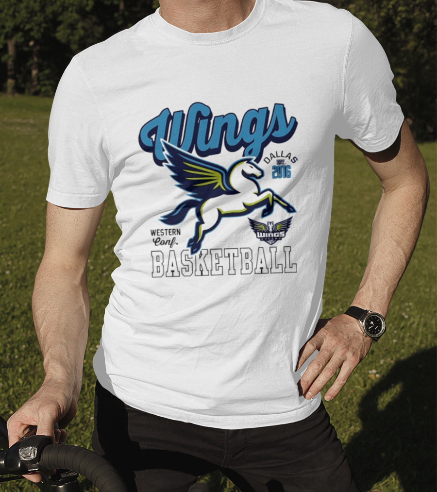 Wings Dallas 2016 Western Conf Basketball Mitchell And Ness T-Shirt