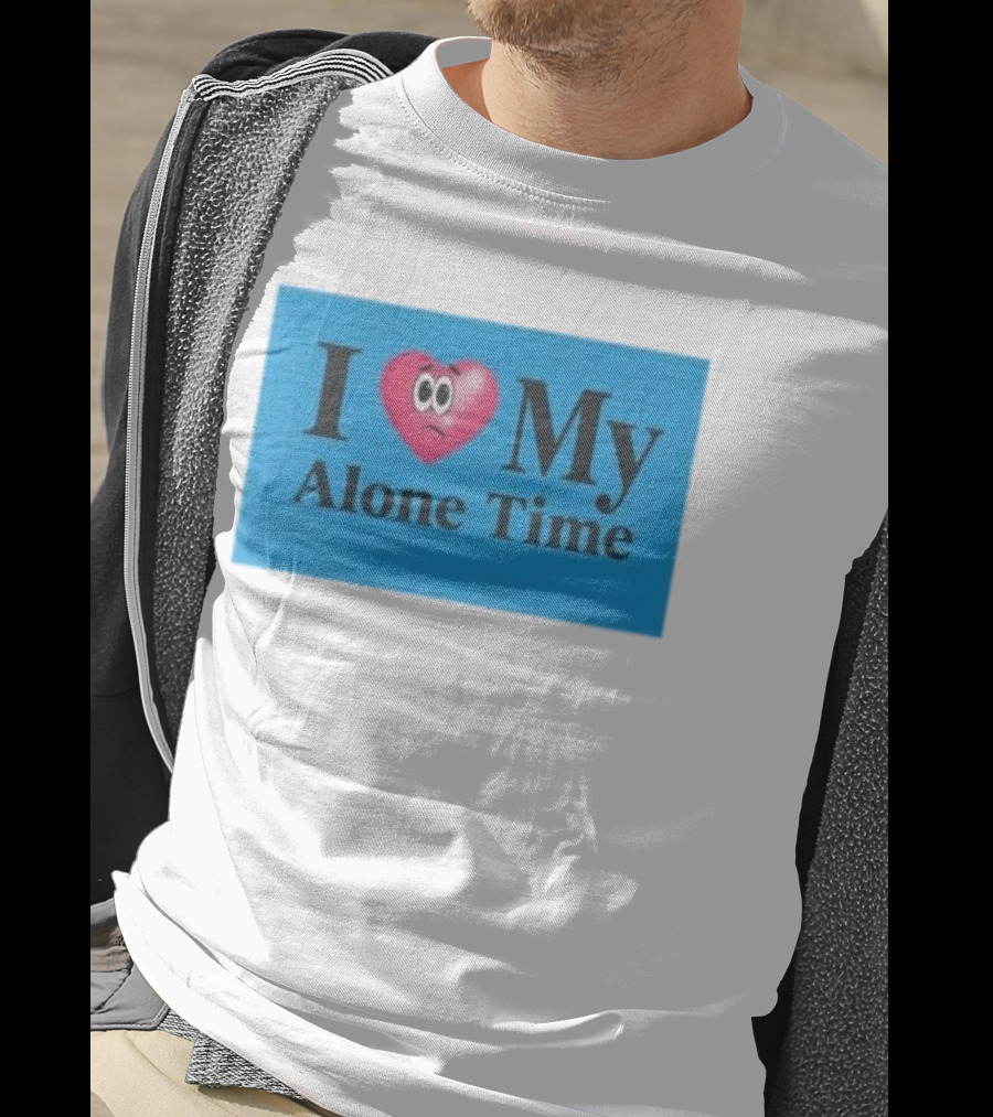 I Heart My Alone Time With Pink Heart Eyes T-Shirt