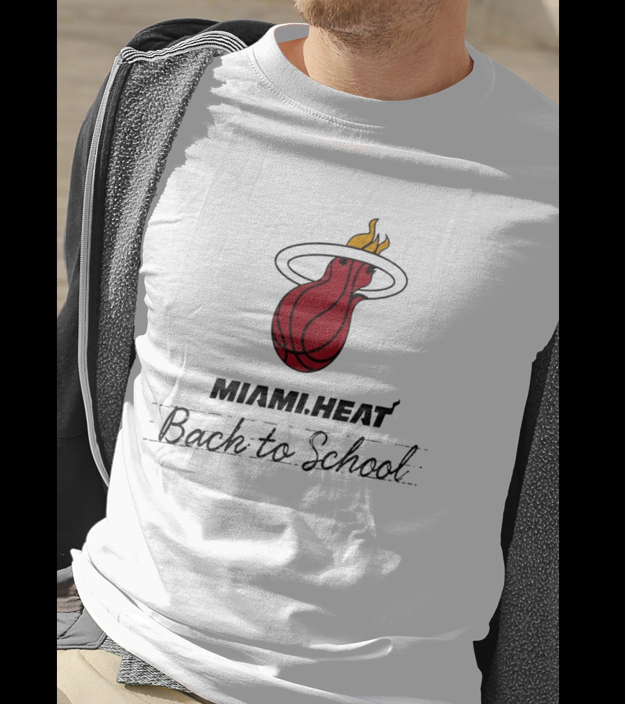 Miami Heat Back To School Basketball Flame T-Shirt
