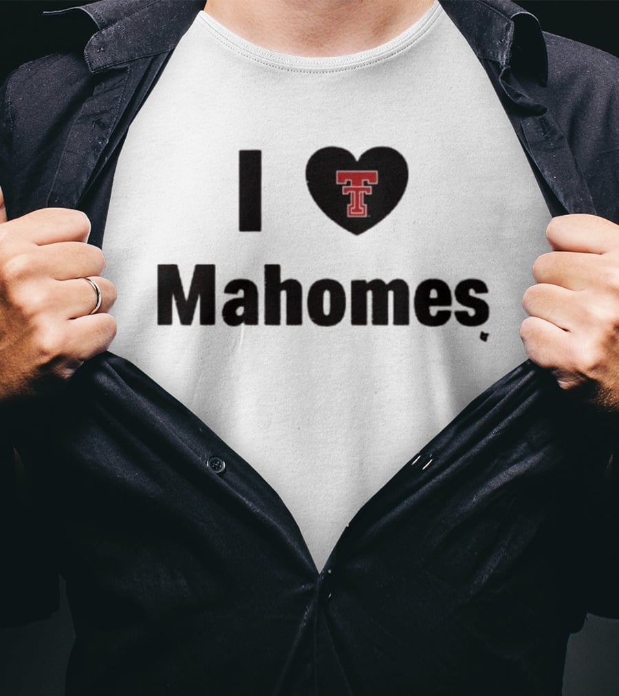 I Love Texas Tech Mahomes Football T-Shirt
