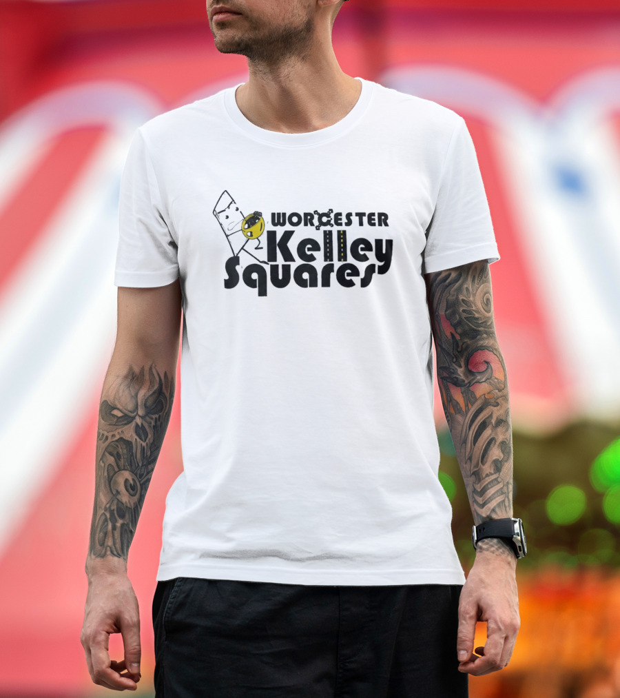 Worcester Kelley Squares Fun Creative Graphic Featuring Snack T-Shirt