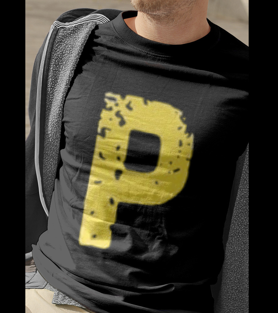 2026 Pirates IUP Night Yellow Pirate Letter P T-Shirt