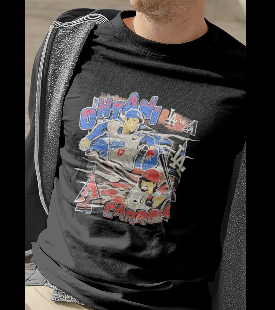 Ohtani Vs Carroll Anime Comic LA Vs Arizona T-Shirt