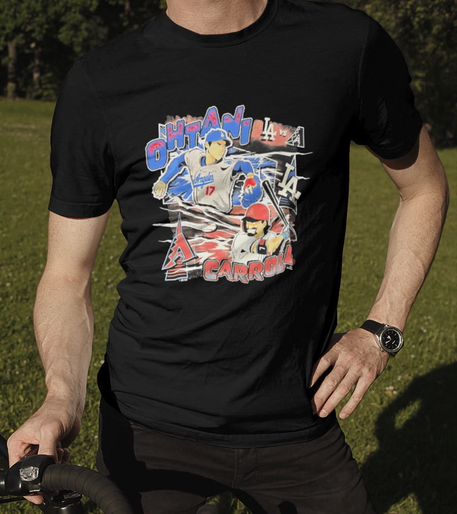Ohtani Vs Carroll Anime Comic LA Vs Arizona T-Shirt