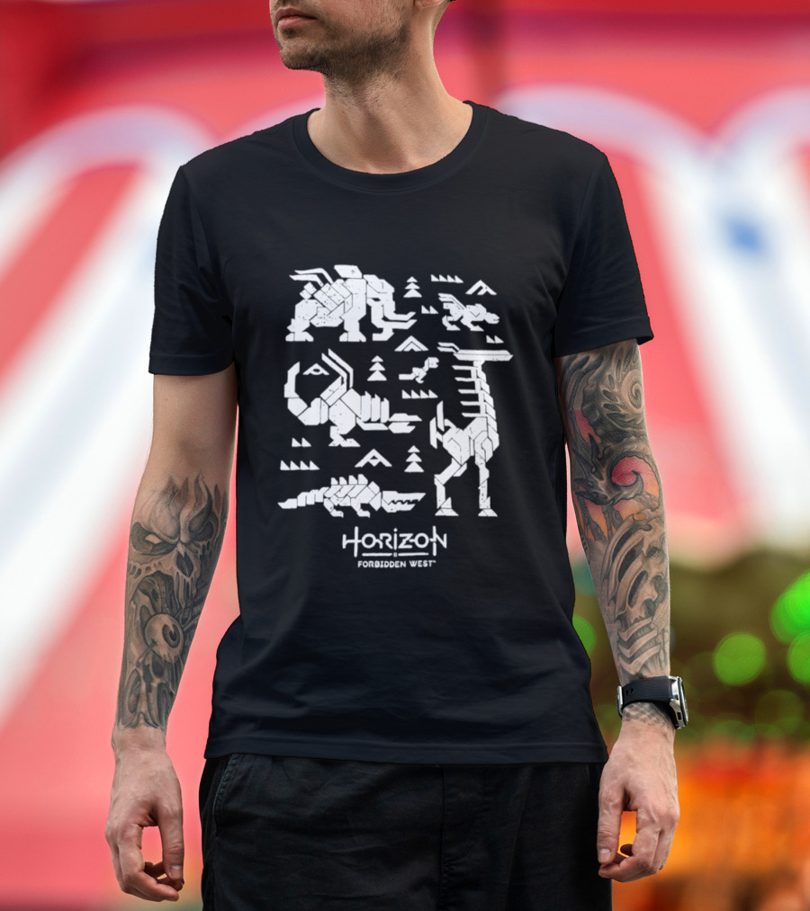 Horizon Forbidden West Machines Iconic Game Creatures T-Shirt