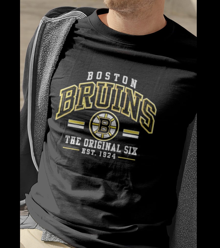 Boston Bruins The Original Six Est 1924 Vintage Style Classic Team T-Shirt