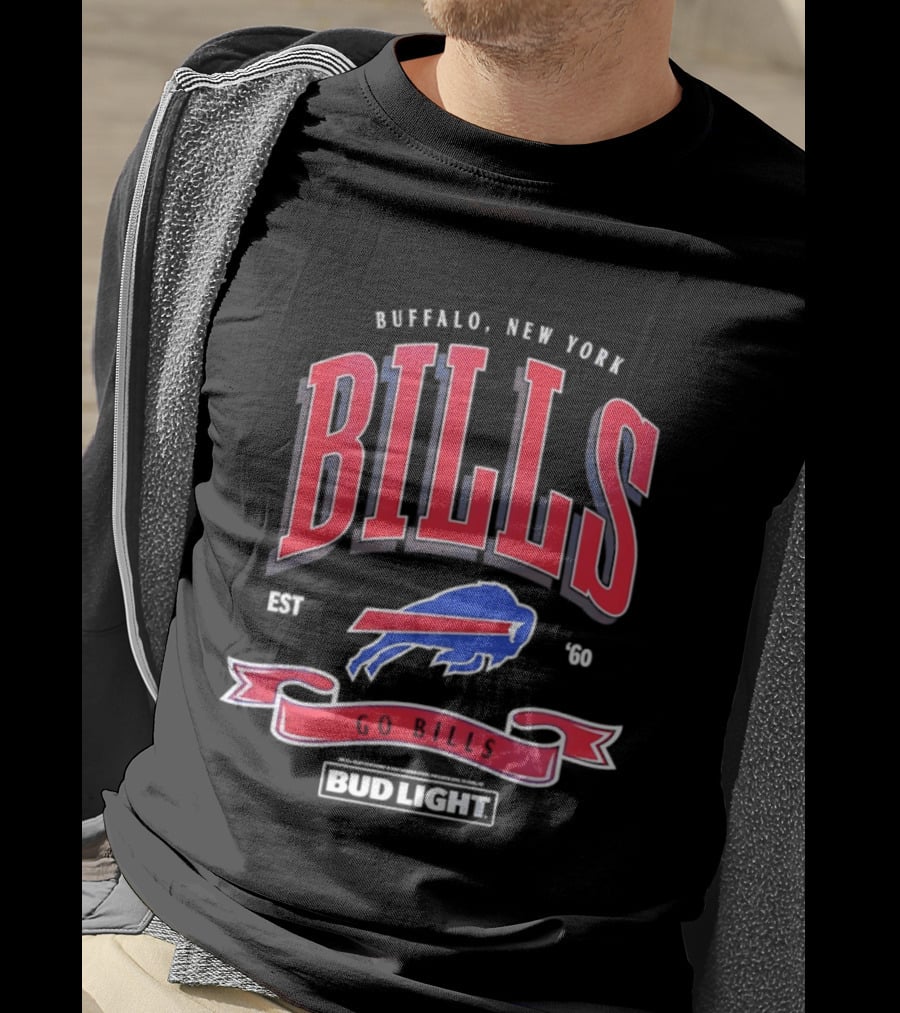 Buffalo New York Bills Est 1960 Go Bills Bud Light T-Shirt