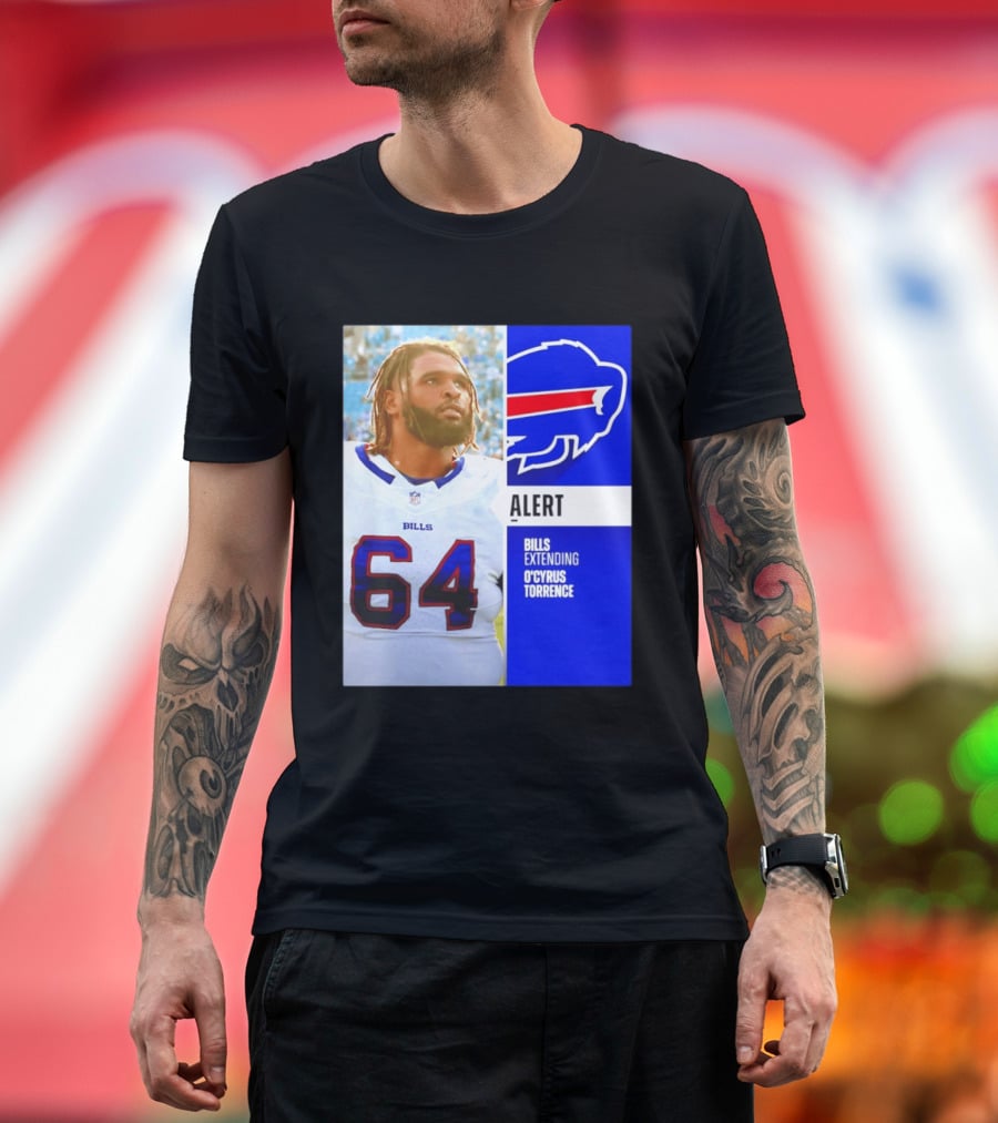 Buffalo Bills Alert Extending O'Cyrus Torrence Number 64 T-Shirt