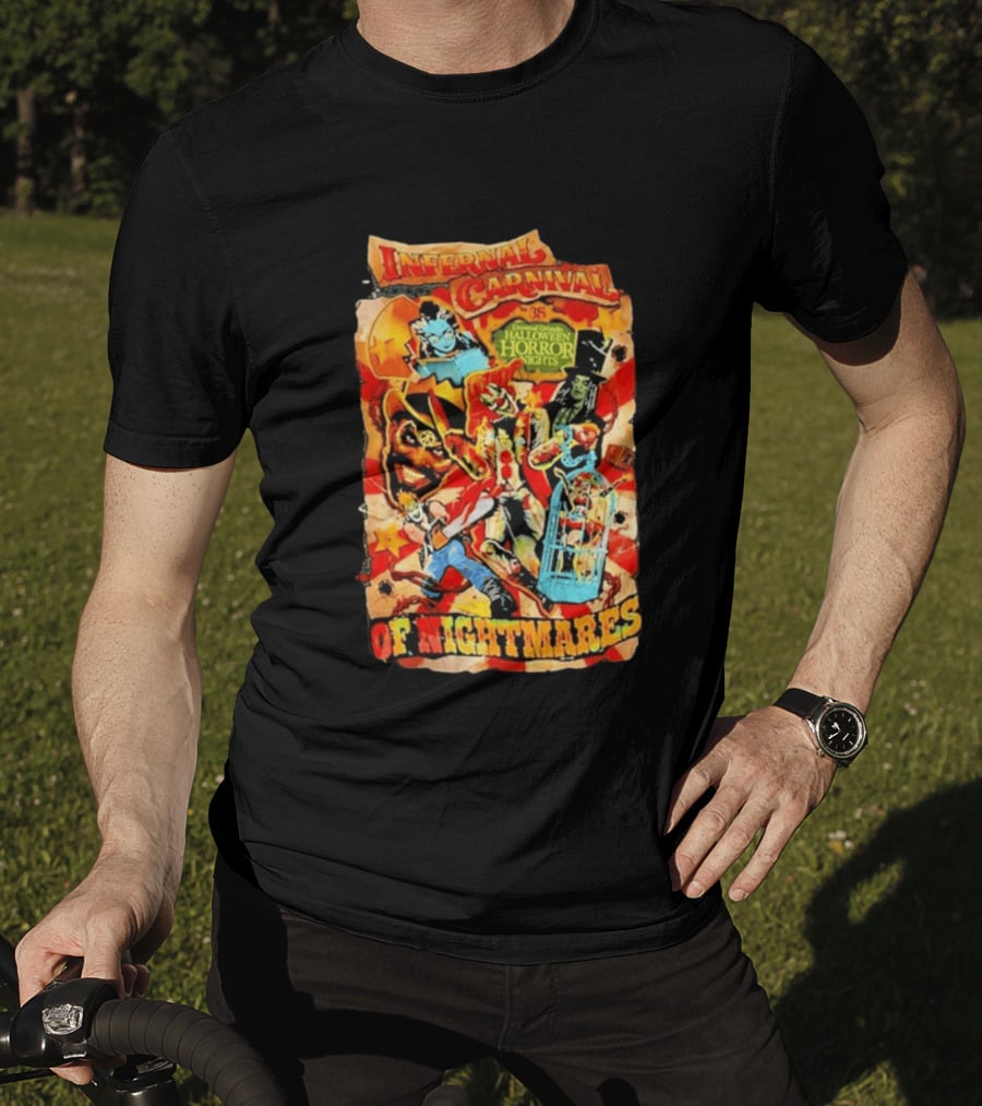 Infernal Carnival Of Nightmares Universal Orlando Halloween Horror Nights 35 Spooky Clown And Ghostly Characters T-Shirt