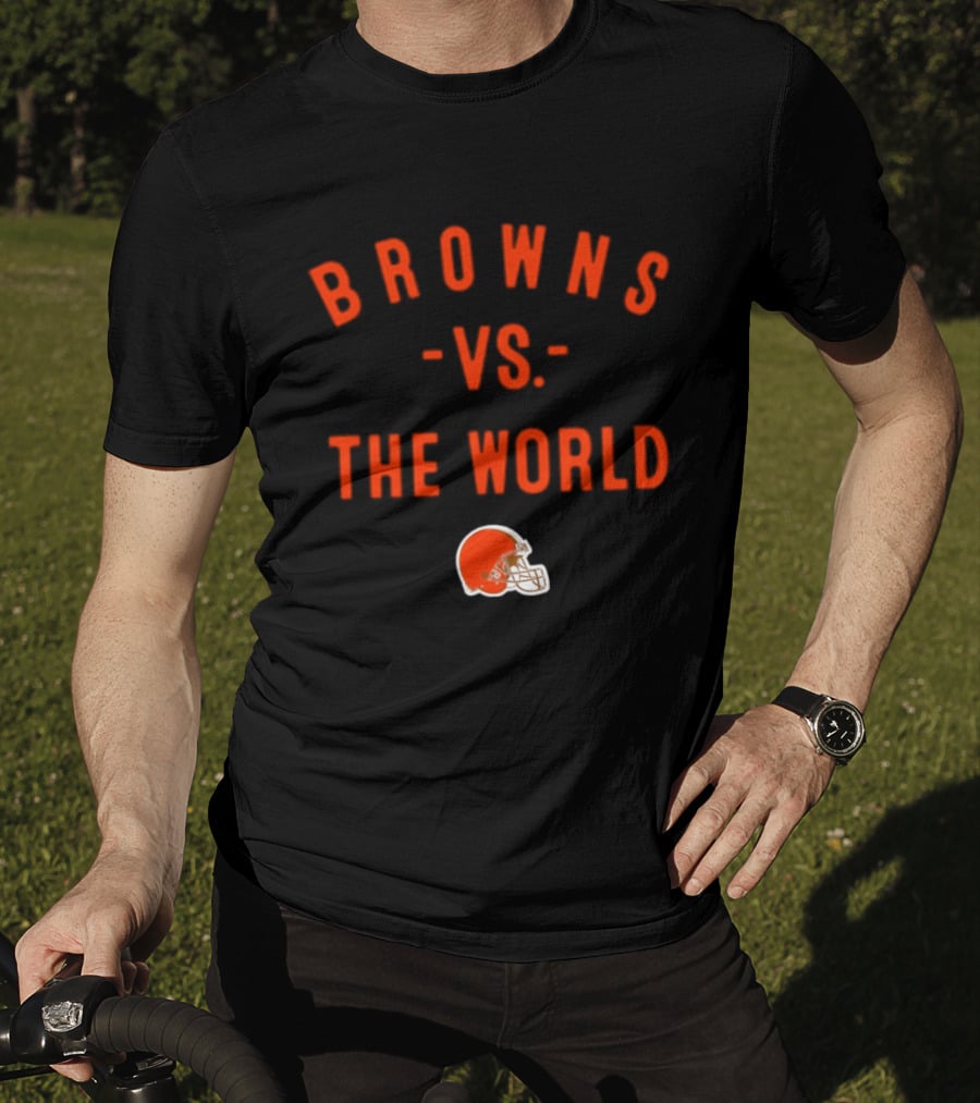 Browns Vs The World 2026 Season Cleveland Football Helmet T-Shirt