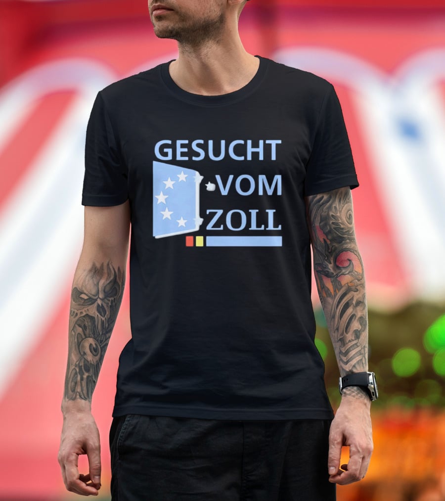 Gesucht Vom Zoll Sterne EU Symbol Farben Banner T-Shirt