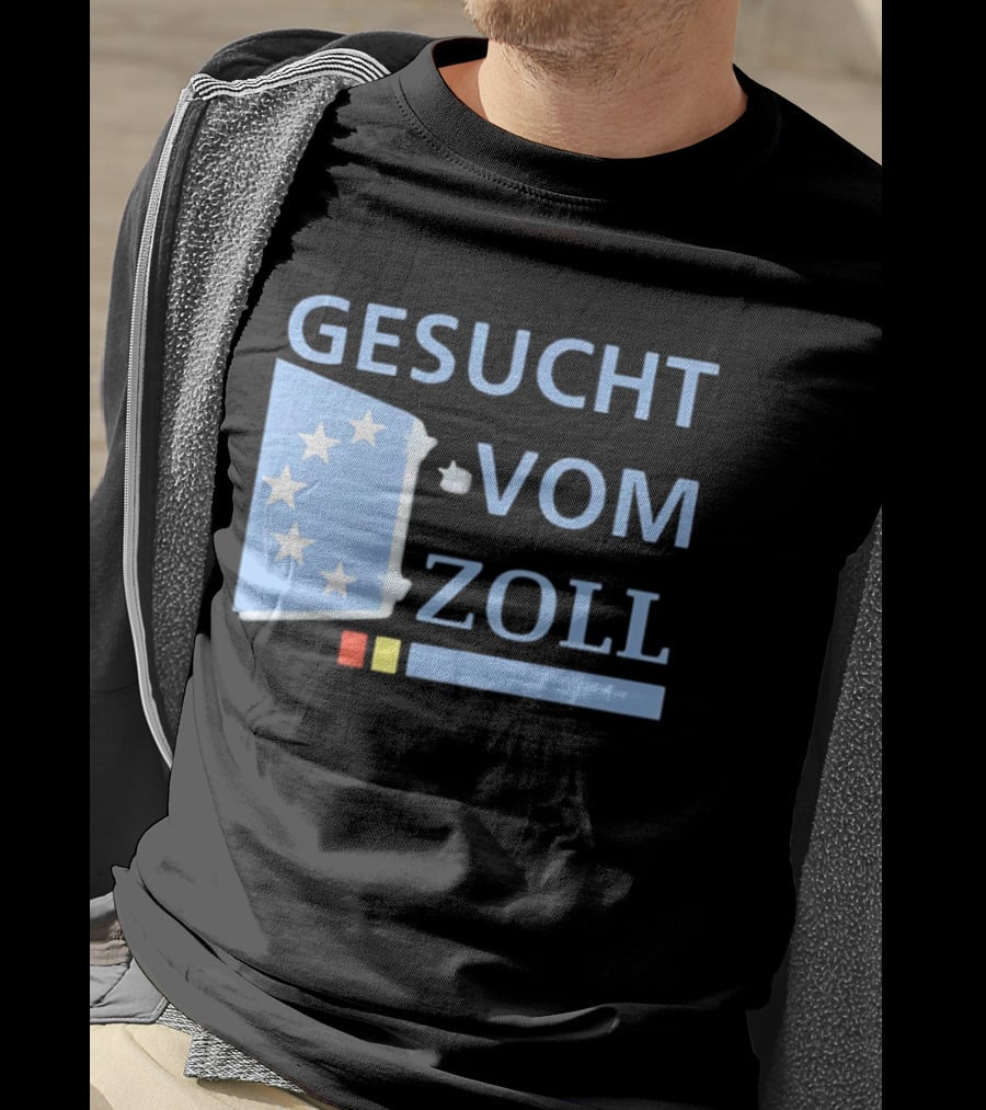 Gesucht Vom Zoll Sterne EU Symbol Farben Banner T-Shirt
