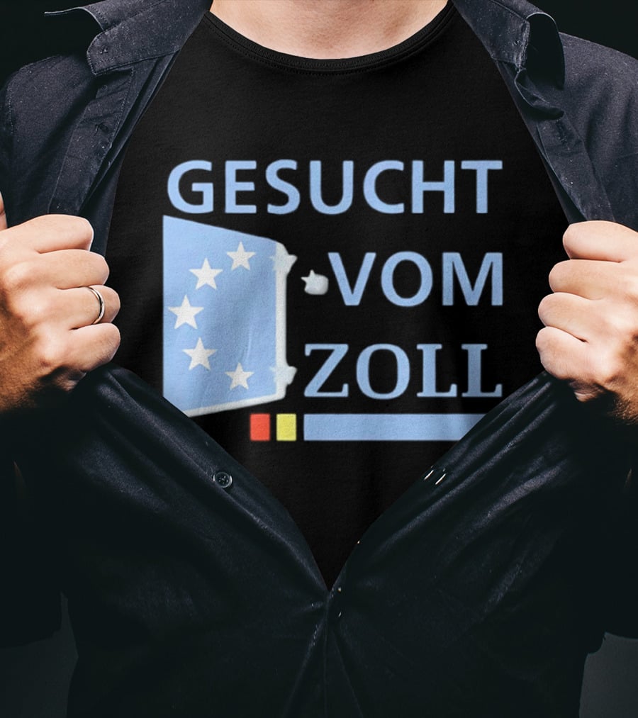 Gesucht Vom Zoll Sterne EU Symbol Farben Banner T-Shirt