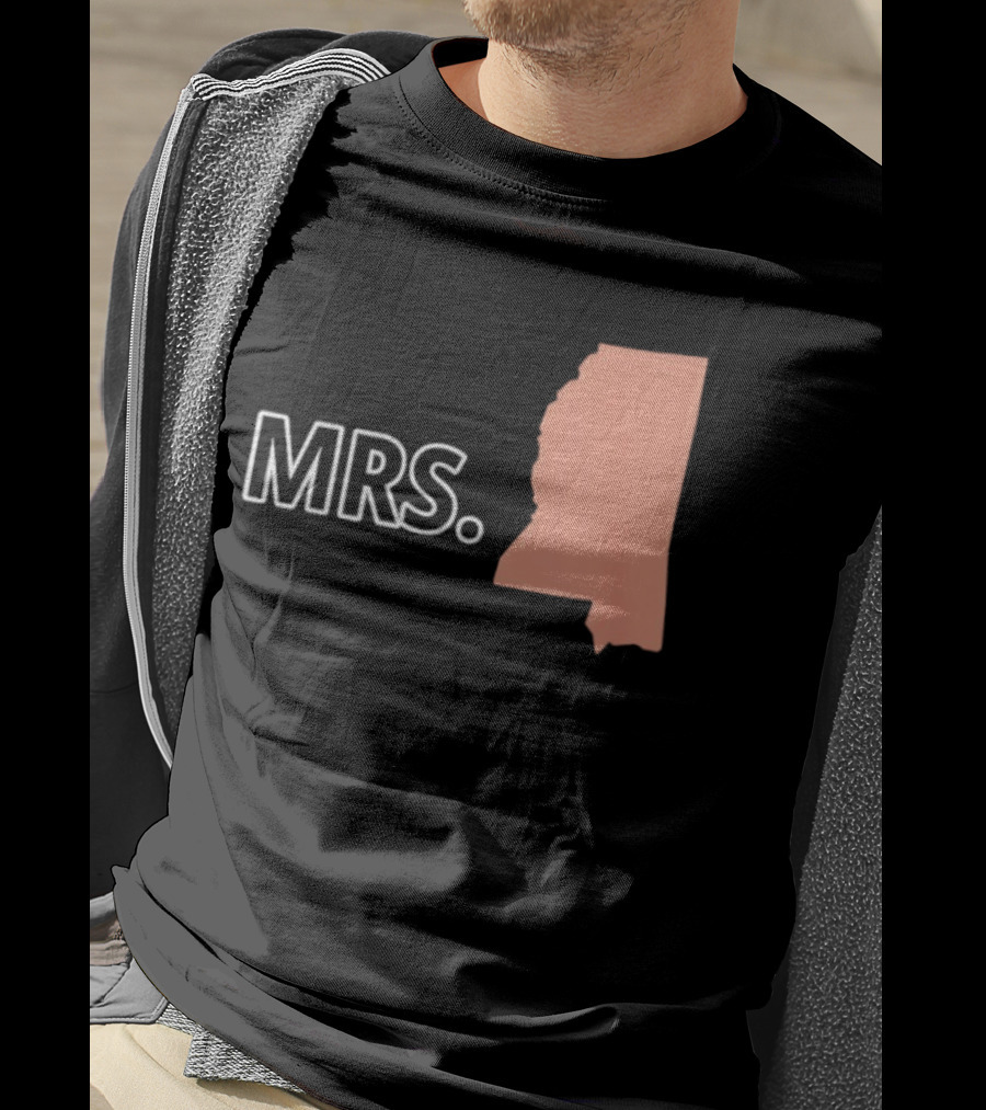Mrs Mississippi State Map T-Shirt