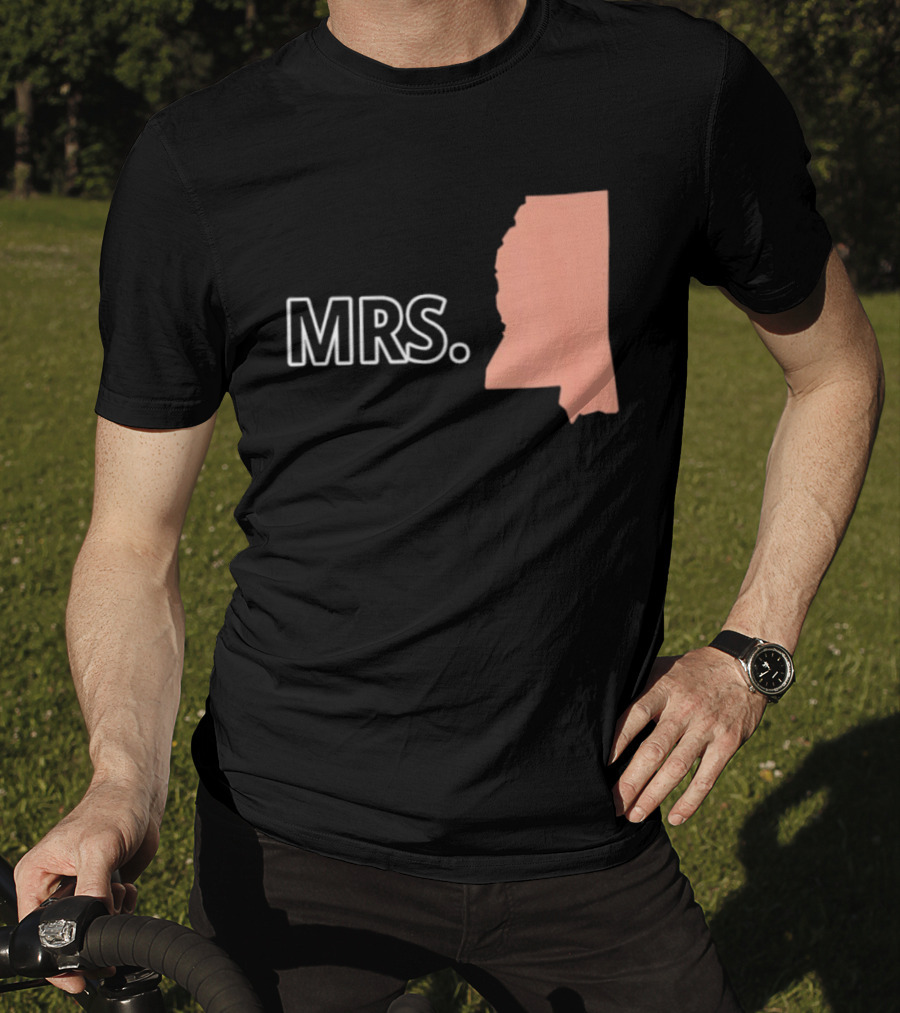 Mrs Mississippi State Map T-Shirt