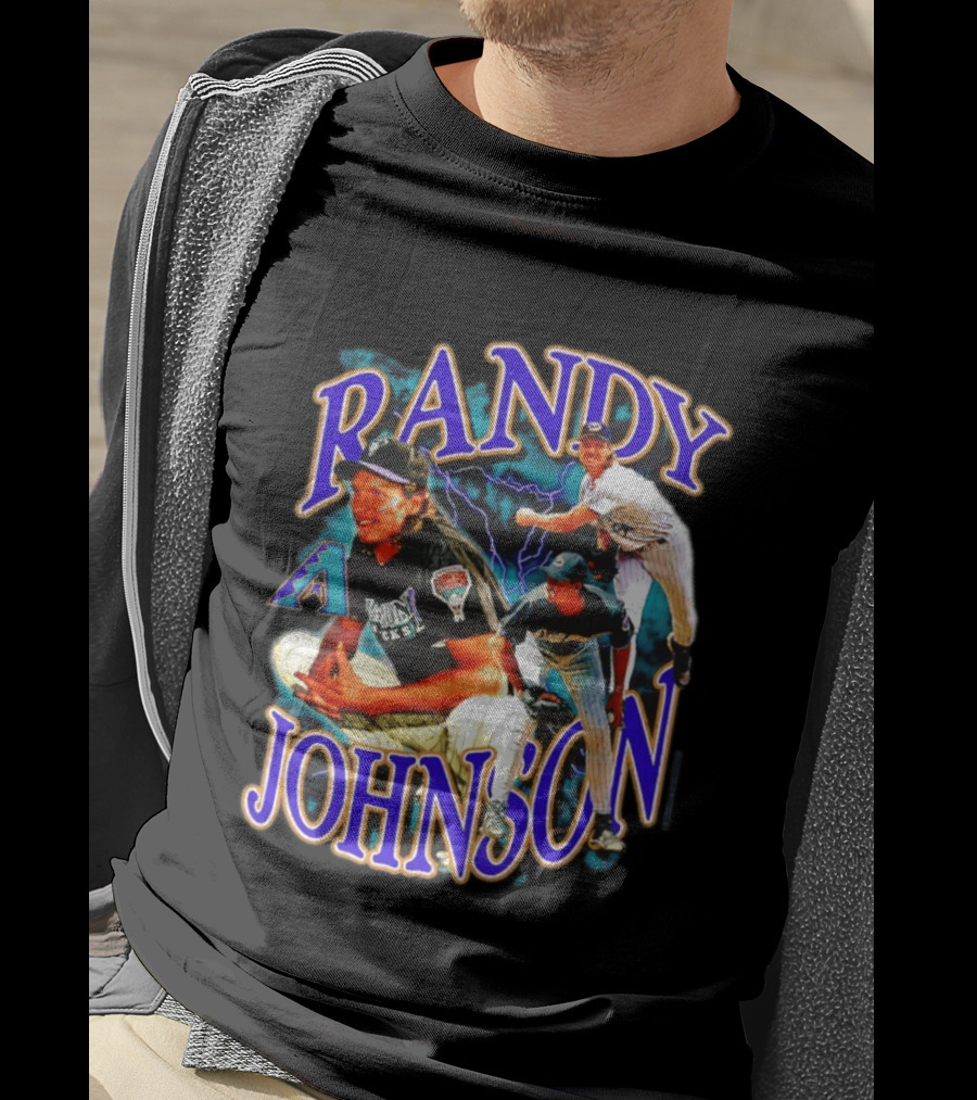 Randy Johnson Arizona Diamondbacks Legendary Pitching Action T-Shirt