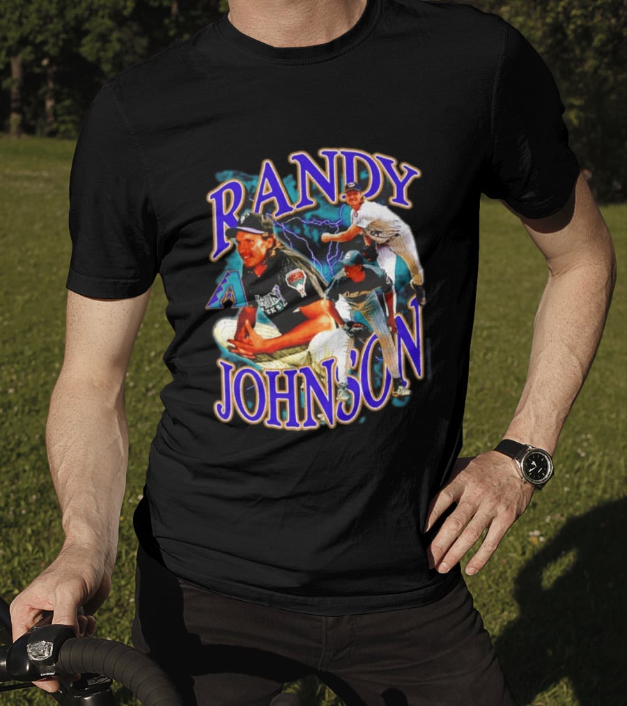 Randy Johnson Arizona Diamondbacks Legendary Pitching Action T-Shirt